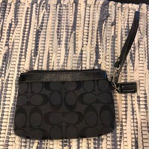 Coach signature print wristlet
